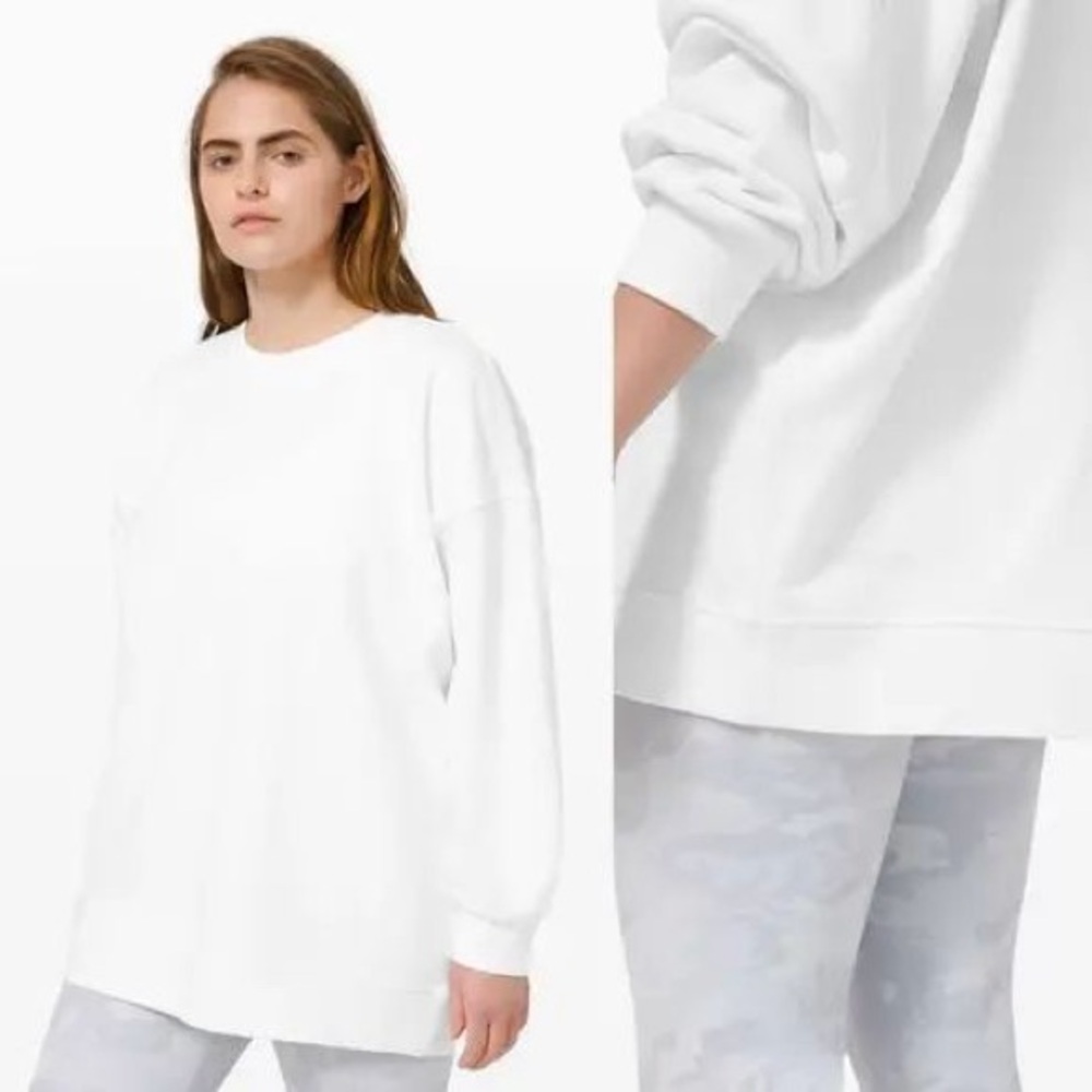 Lululemon Perfectly Oversized Crewneck Sweatshirt - 14/16. White